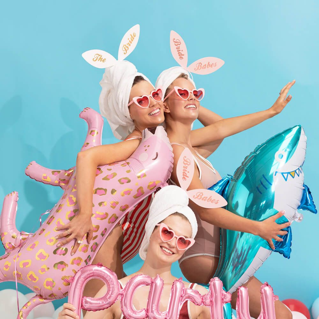 6er Set Bunny-Haarreifen „The Bride & Bride Babes“