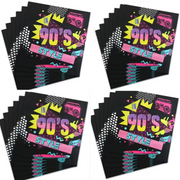 90er Retro Servietten Schwarz