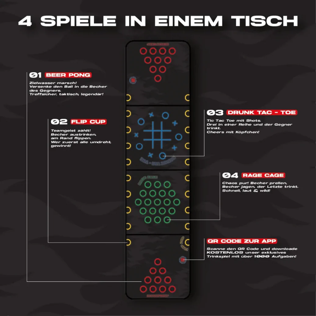 Beer Pong Tisch "Multigame"