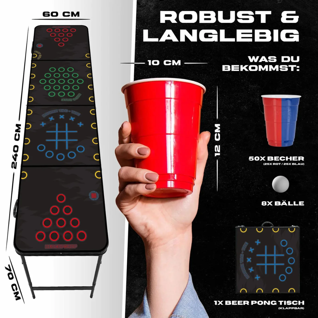 Beer Pong Tisch "Multigame"