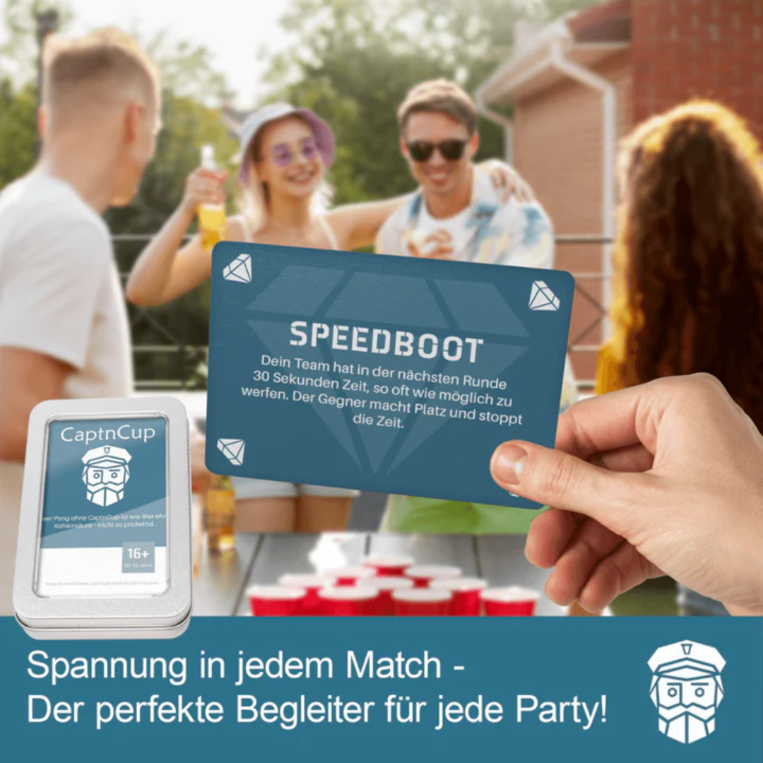 CaptnCup Trinkspiel 55 Karten (Beer-Pong Erweiterung)