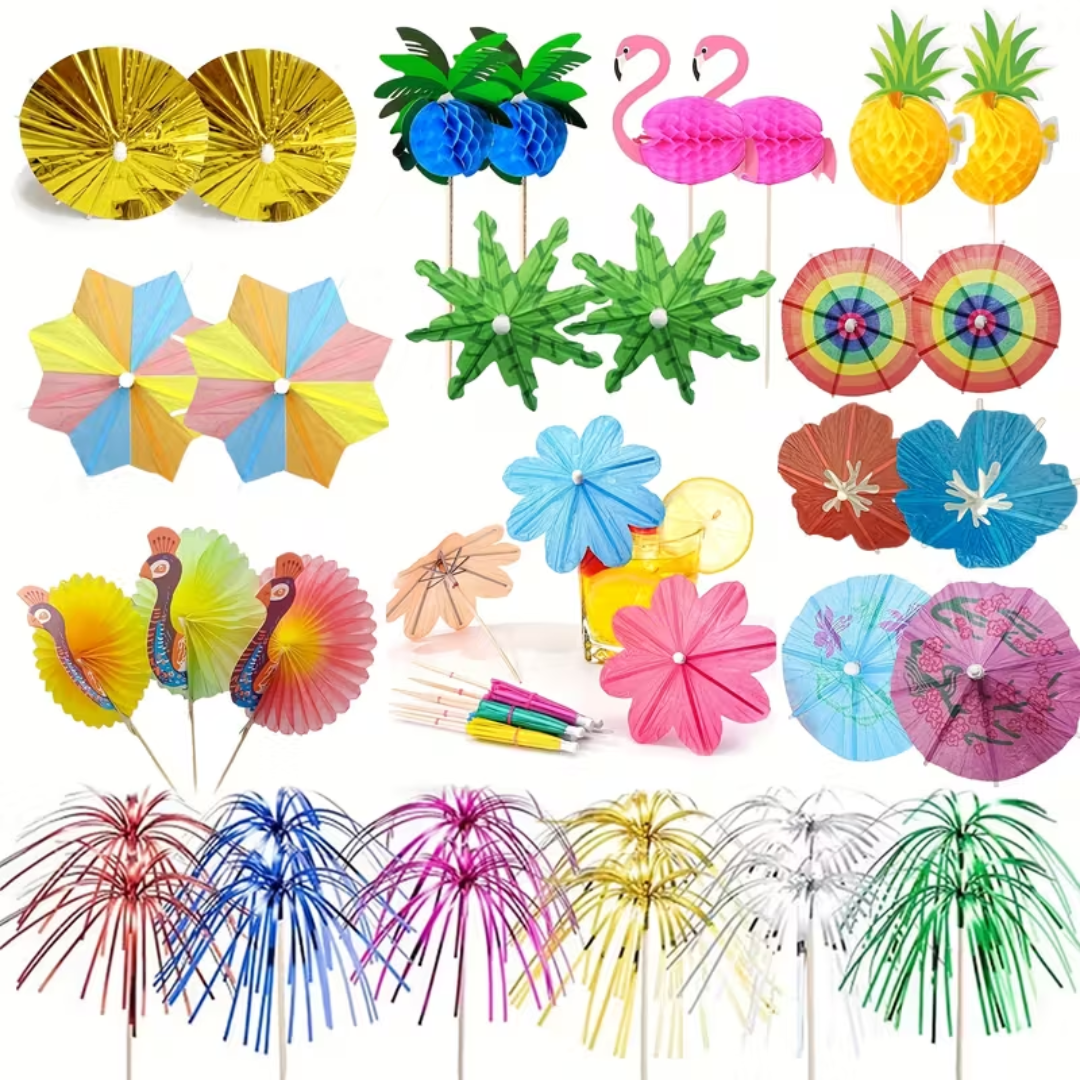 Cocktail-Deko Set Aloha 120-teilig