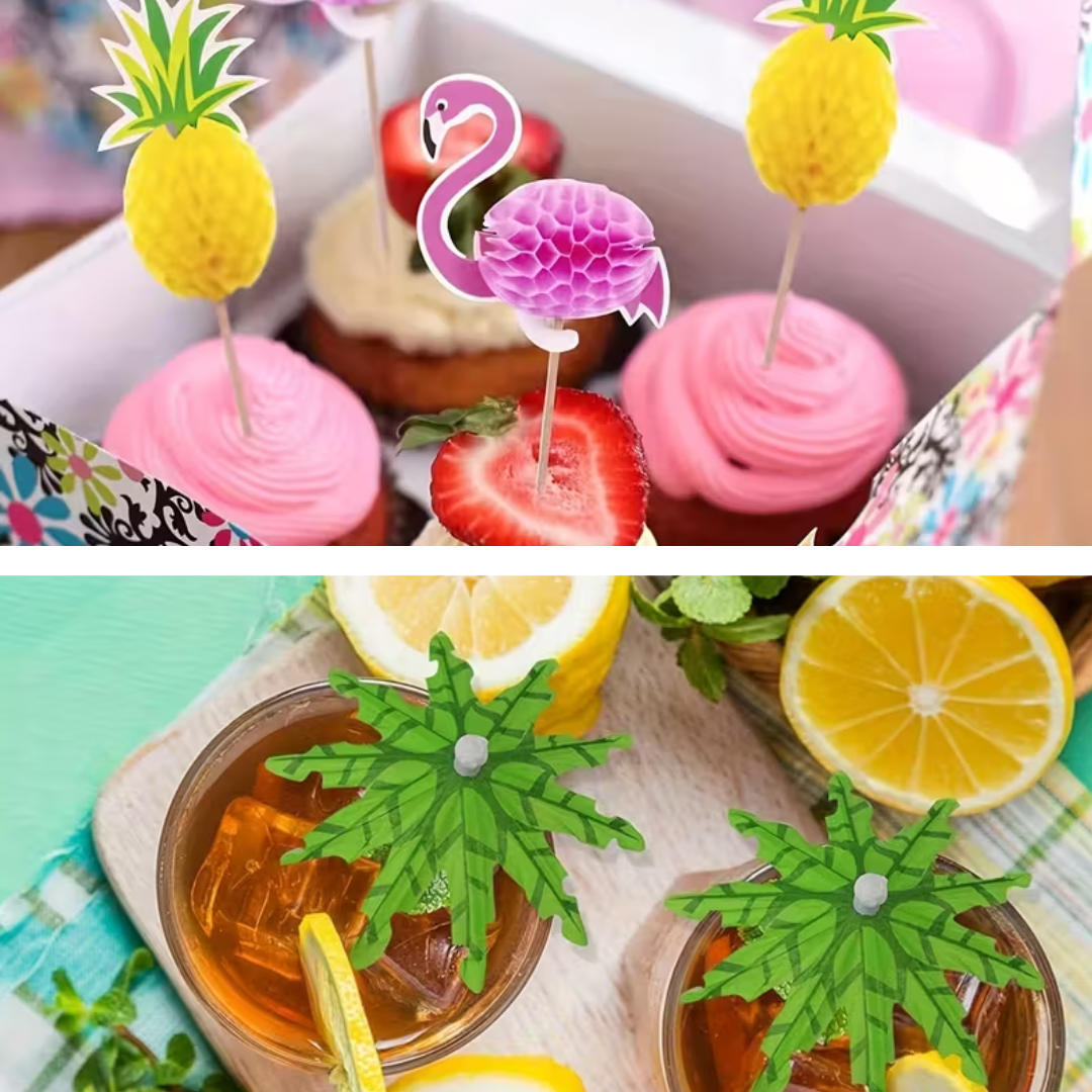 Cocktail-Deko Set Aloha 120-teilig