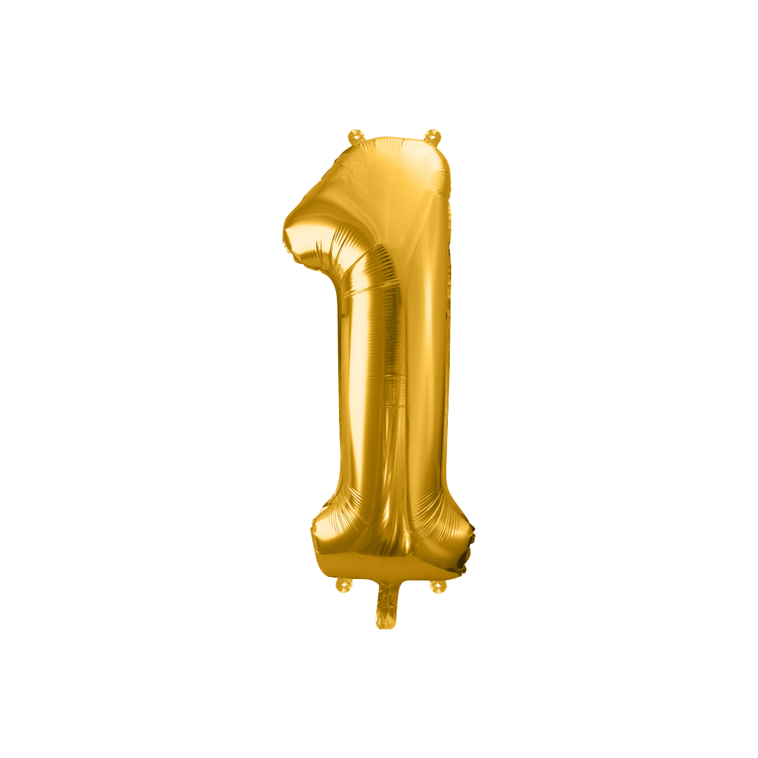 Folienballon Zahl, Metallic