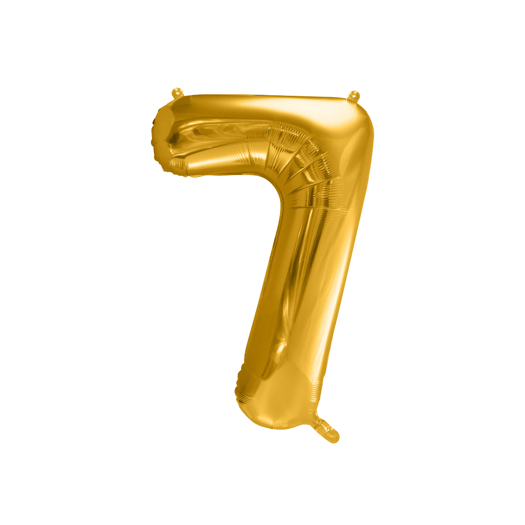 Folienballon Zahl, Metallic