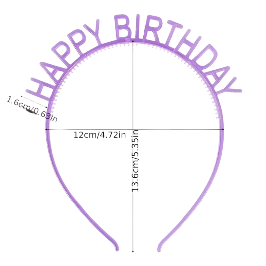 Happy Birthday Haarreif (UV-aktiv)
