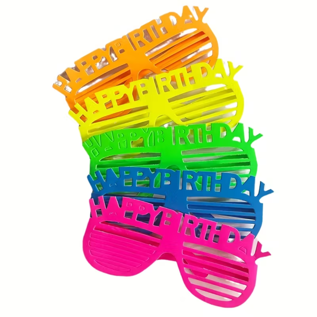 Happy Birthday Neon Brille