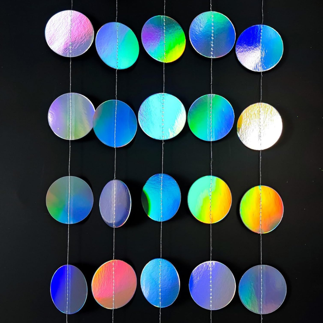 Holografische Girlande rund