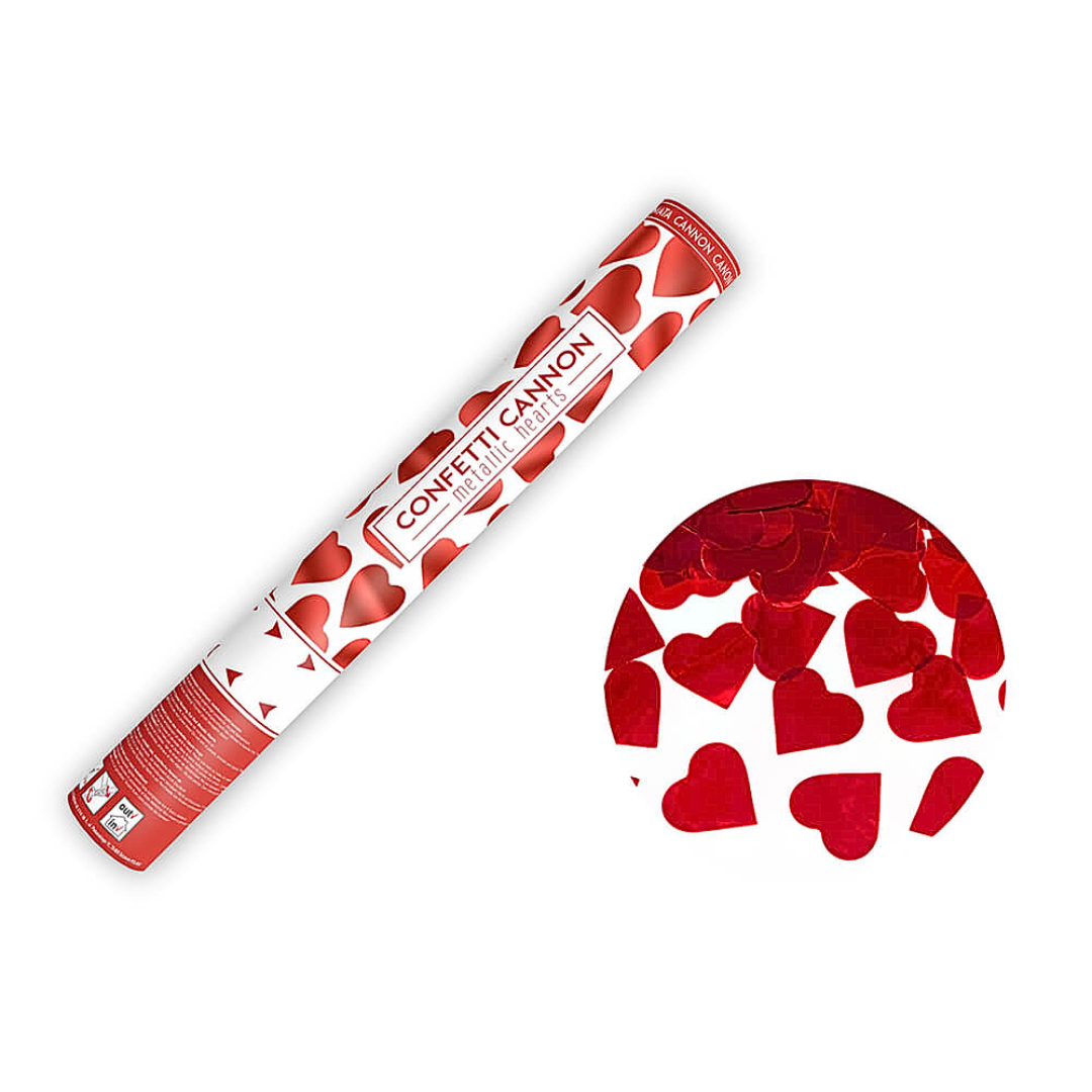 Party Popper Herzen Metallic