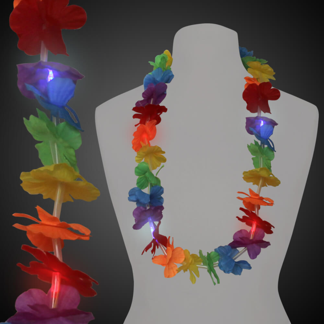 LED Hawaiikette - Bunt