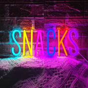 LED Neon Schild SNACKS