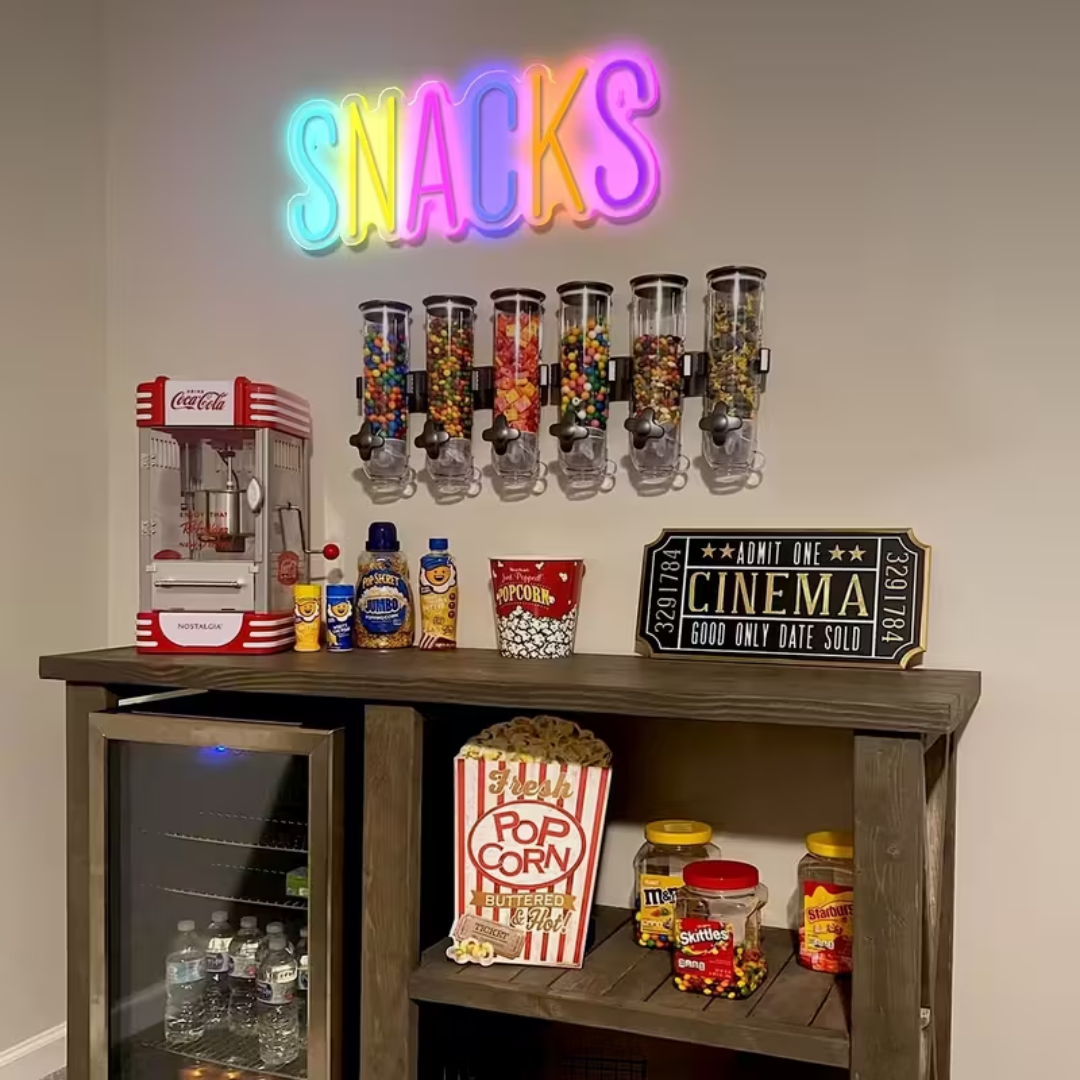 LED Neon Schild SNACKS