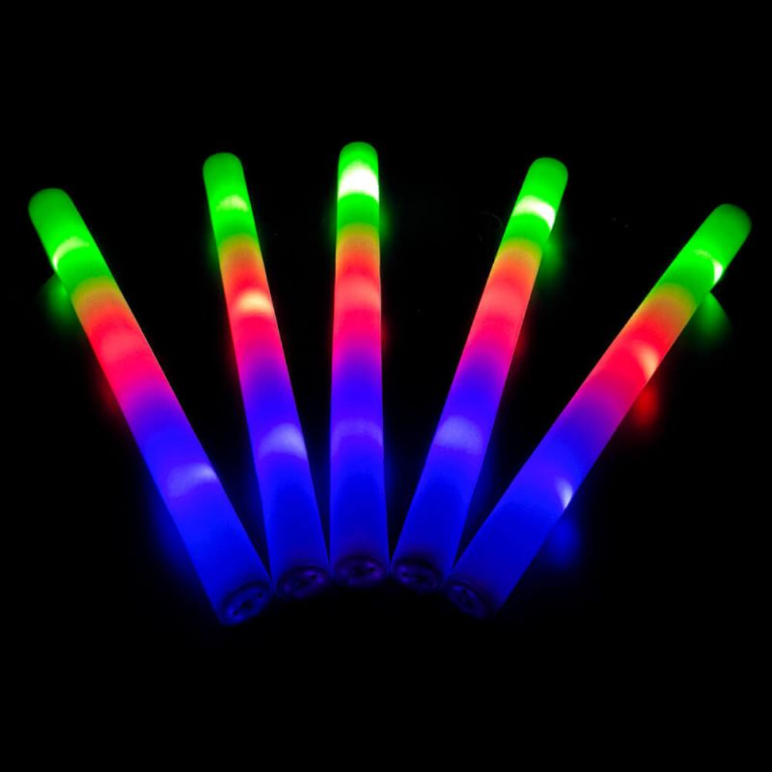LED Foam Stick, Leuchtstab Bunt