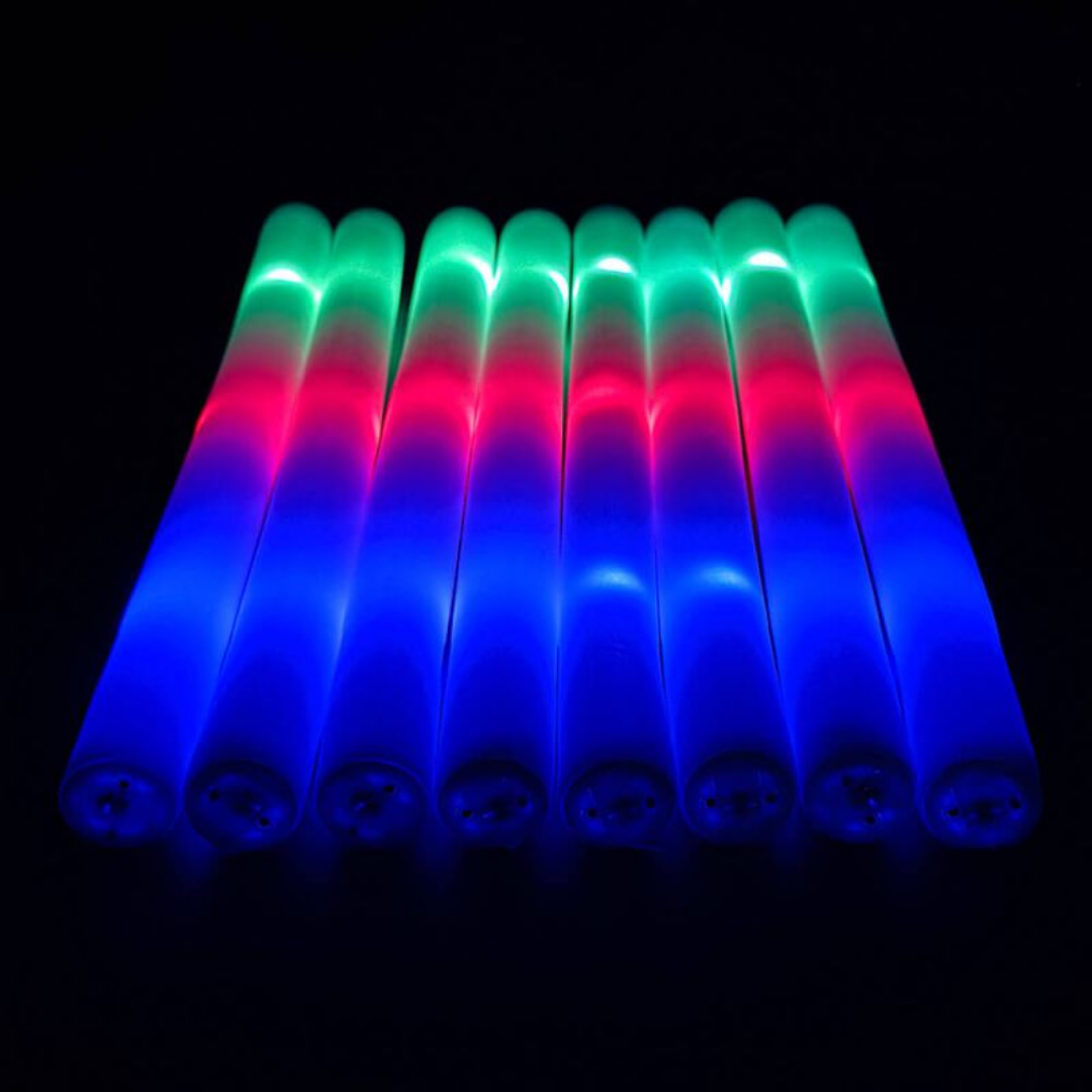 LED Foam Stick, Leuchtstab Bunt