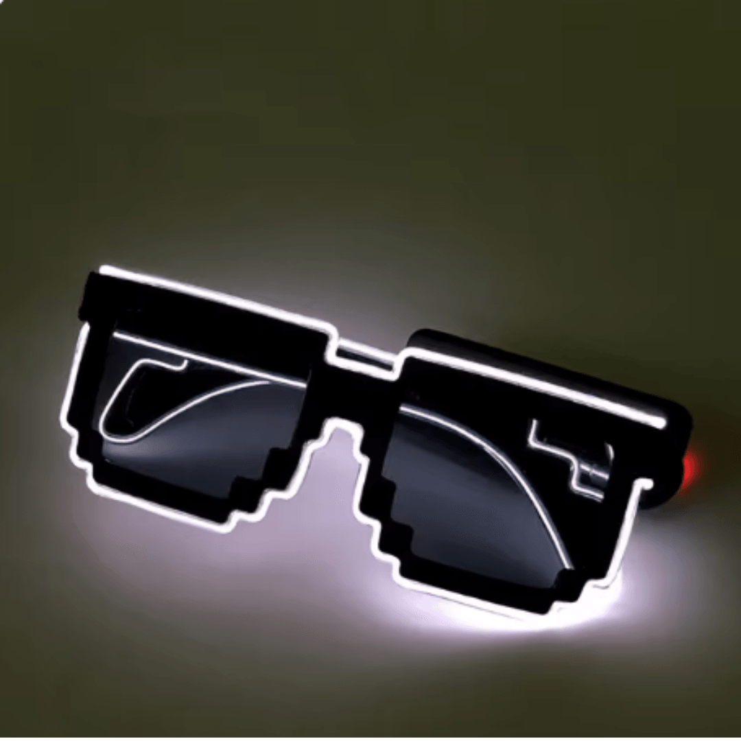 Leuchtende PIXEL Brille