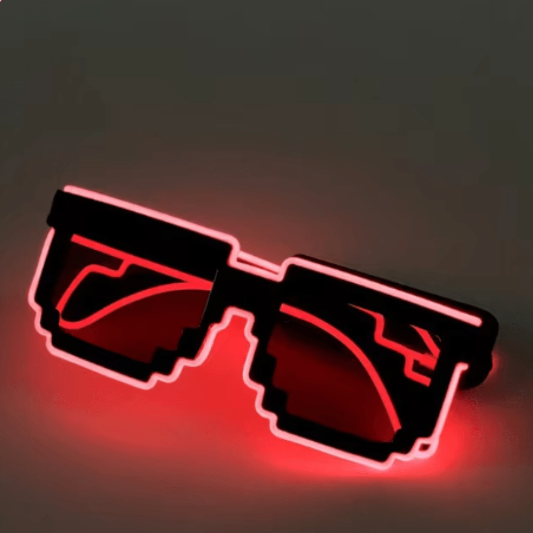 Leuchtende PIXEL Brille