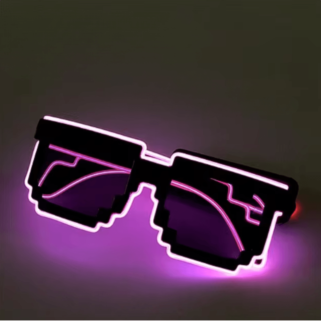 Leuchtende PIXEL Brille