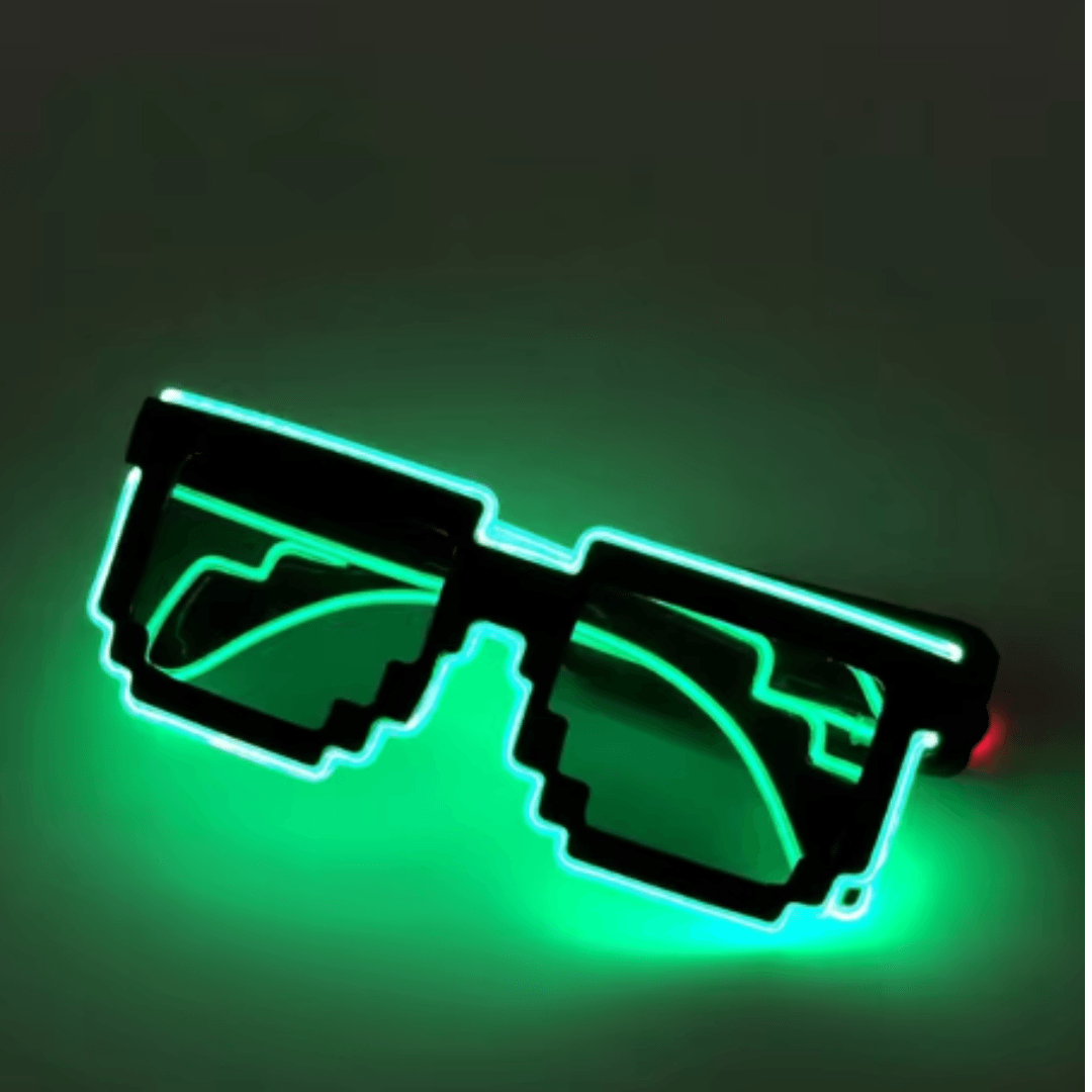 Leuchtende PIXEL Brille
