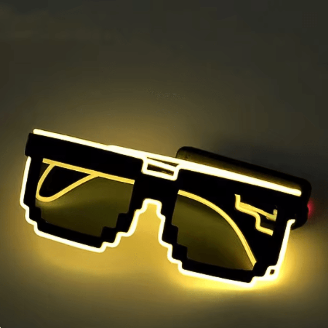 Leuchtende PIXEL Brille