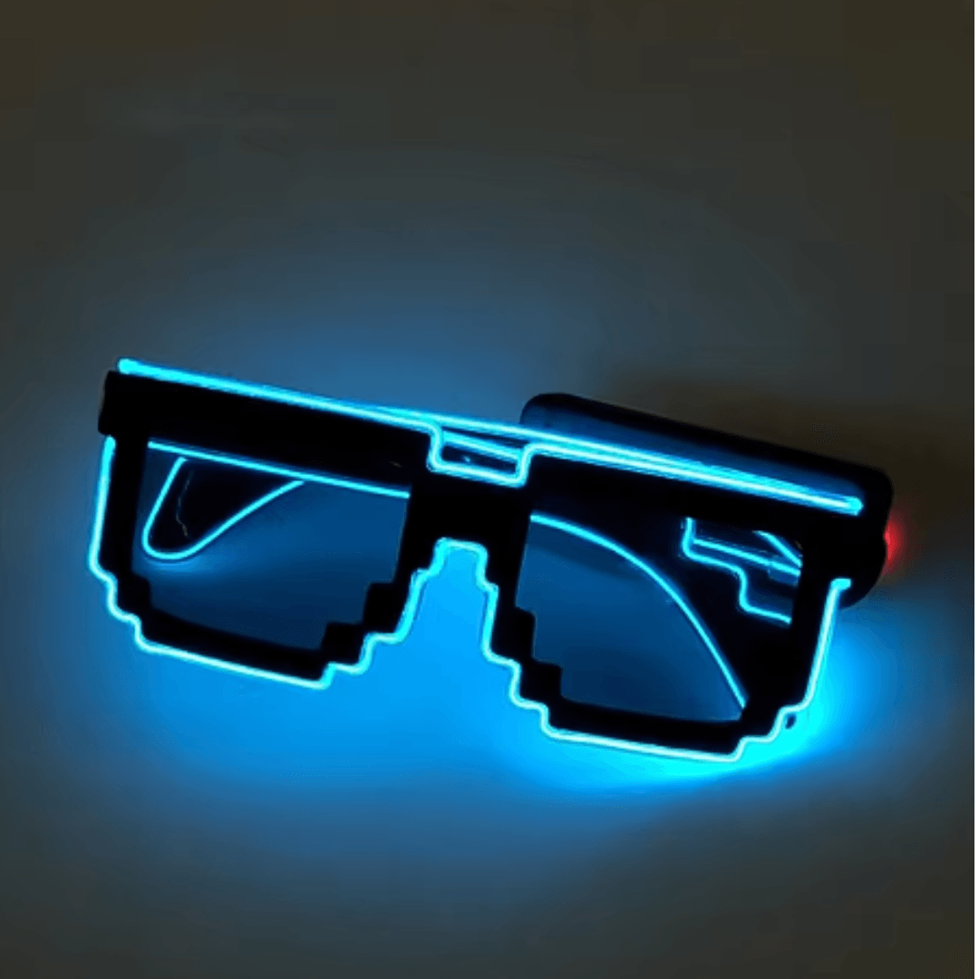Leuchtende PIXEL Brille