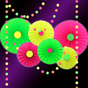 Neon-Hängefächer Set