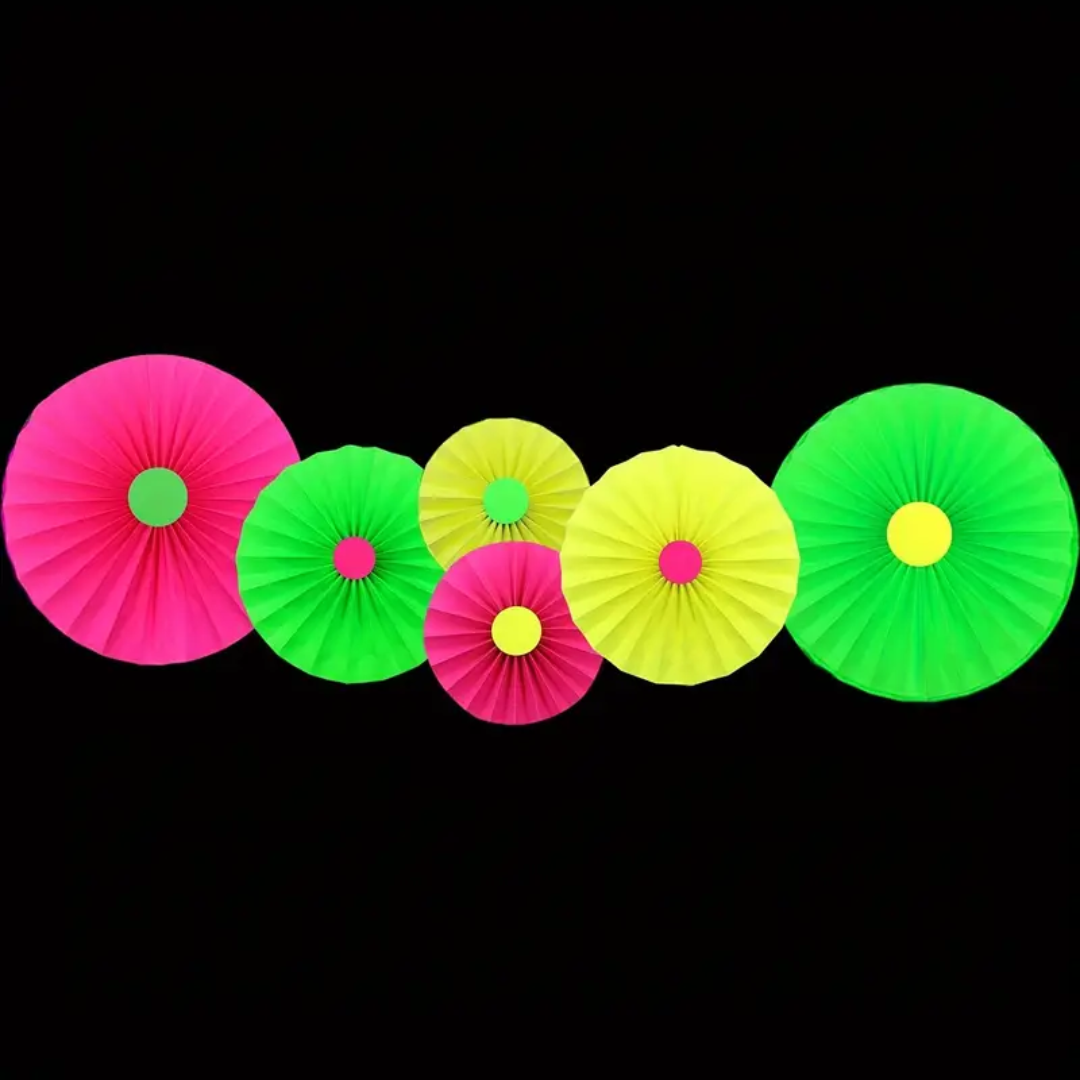 Neon-Hängefächer Set
