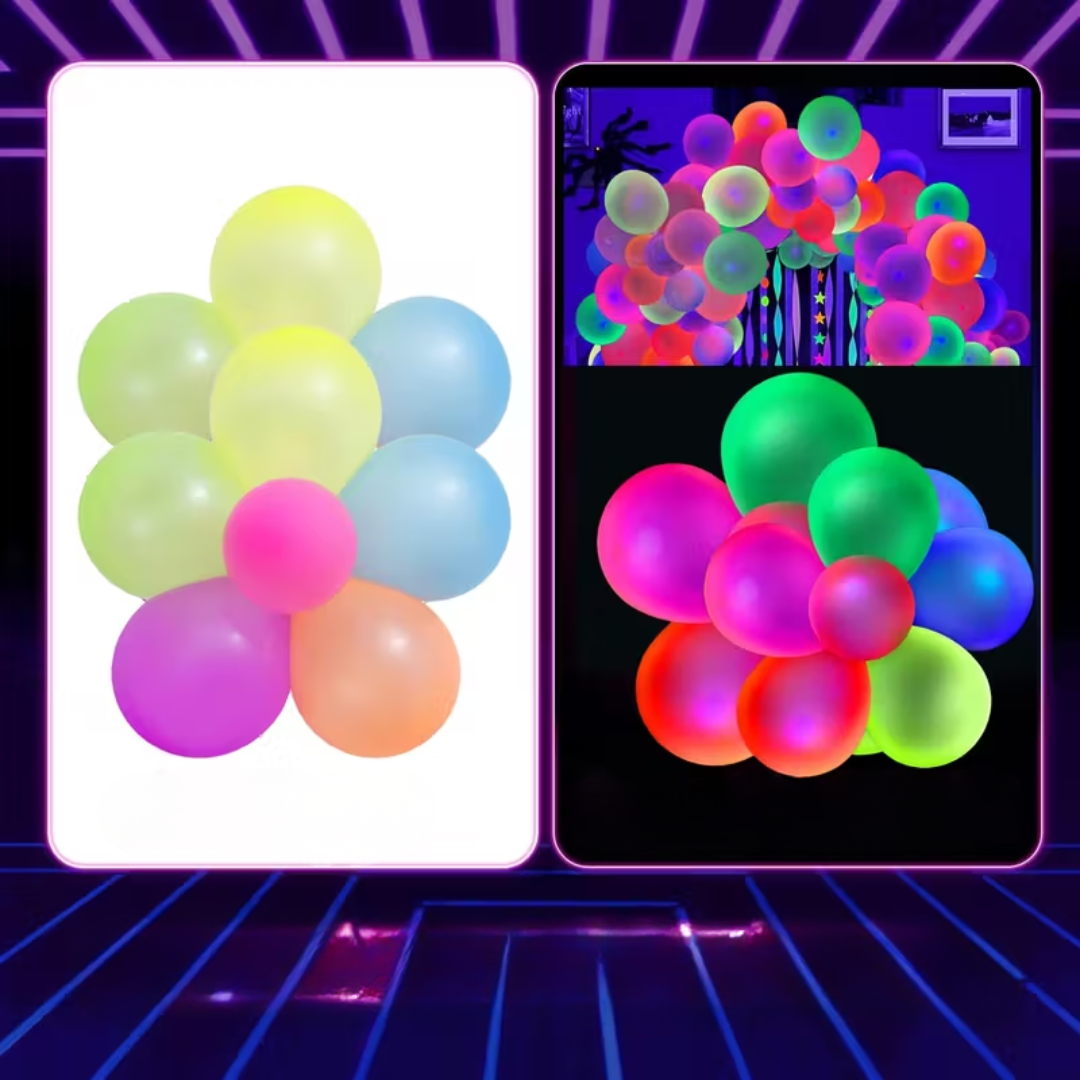 Neon-Leuchtballons (101 Stück)