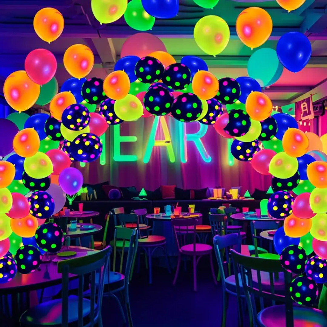 Neon-Luftballons Party Mix