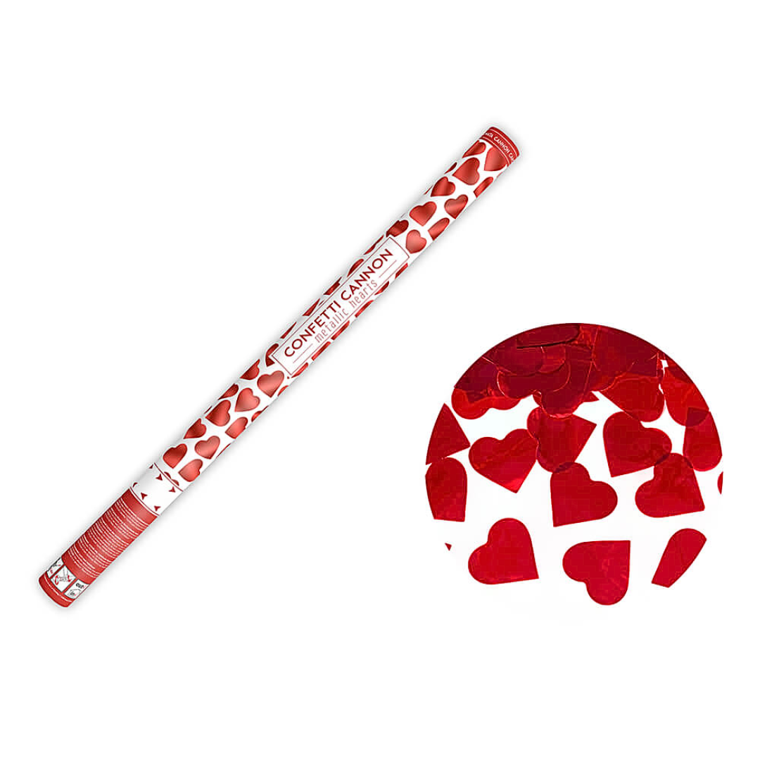 Party Popper Herzen Metallic