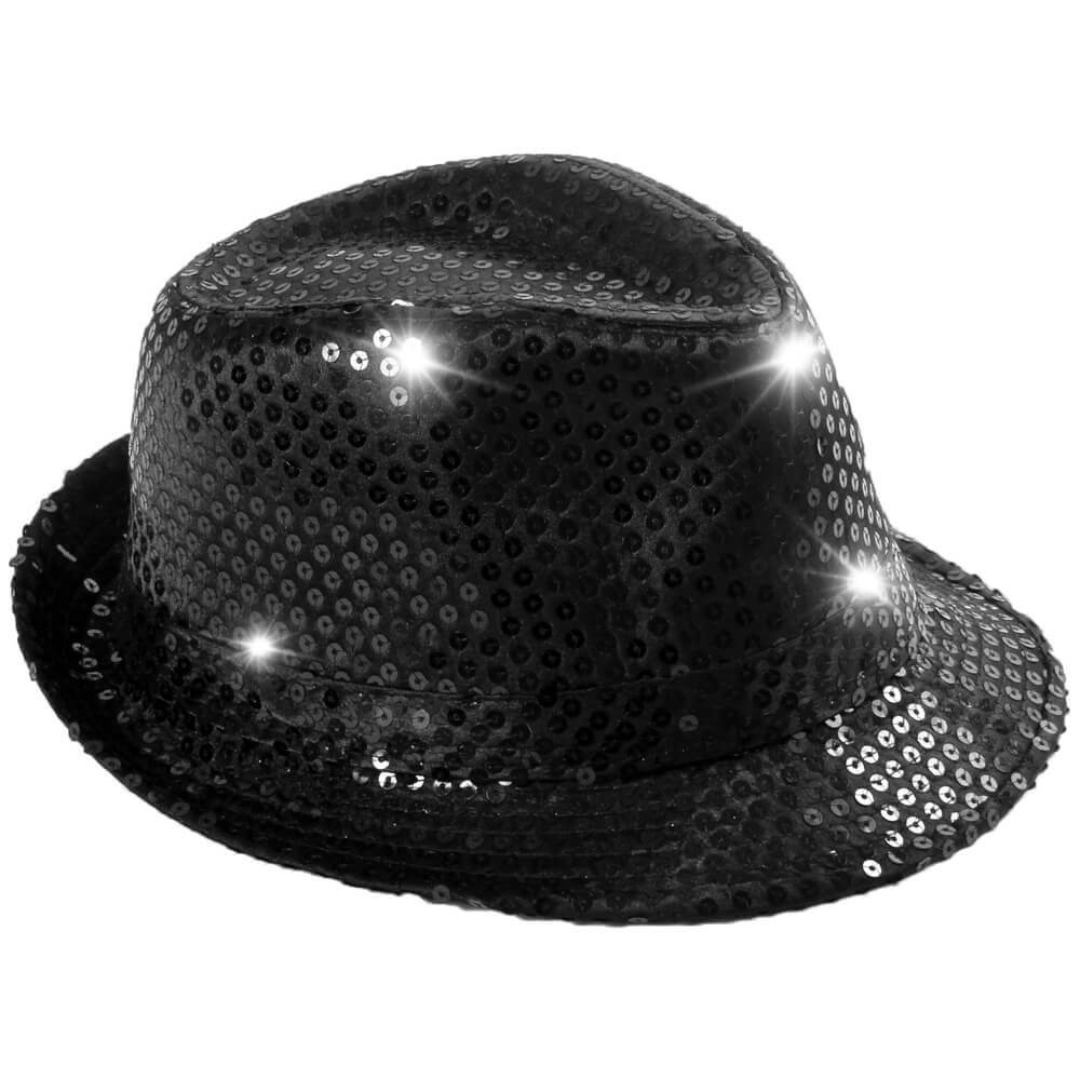 Paillettenhut mit LEDs