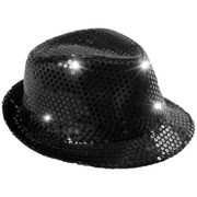 Paillettenhut mit LEDs