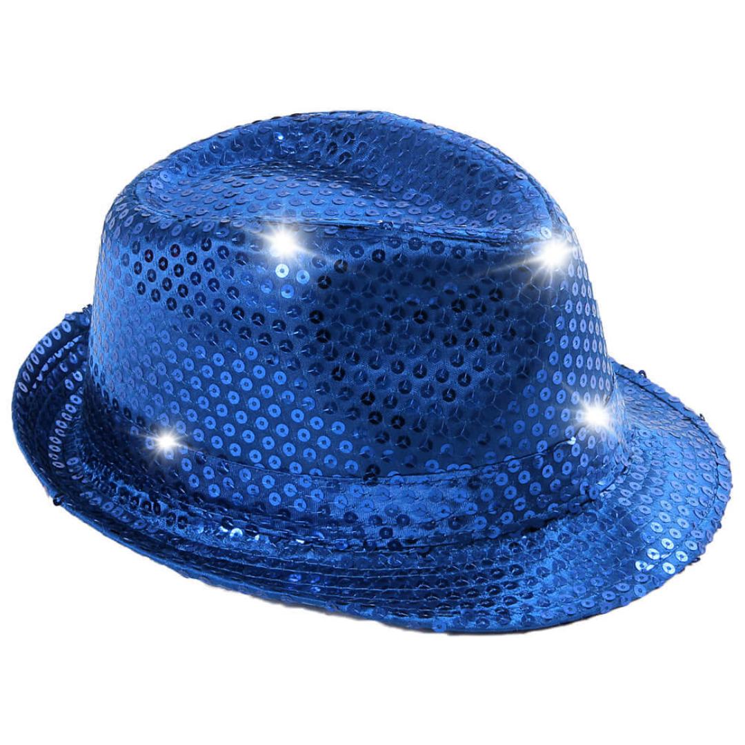 Paillettenhut mit LEDs