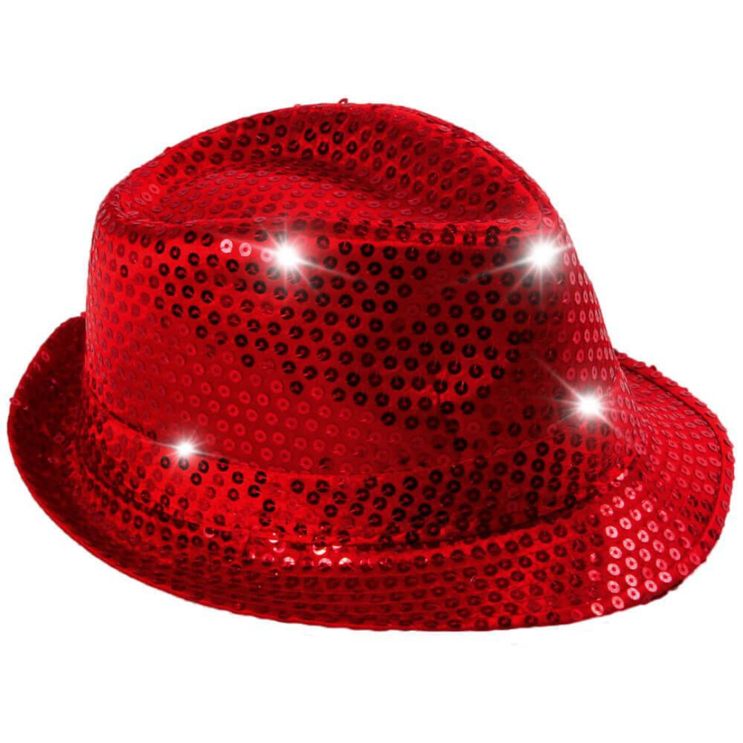 Paillettenhut mit LEDs