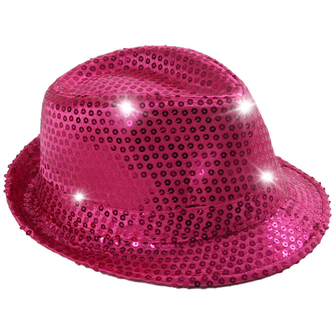 Paillettenhut mit LEDs