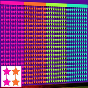 Partyvorhang Neon-Sterne