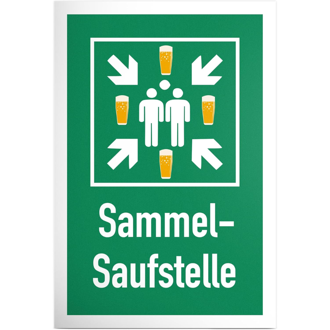 Schild Sammel-Saufstelle