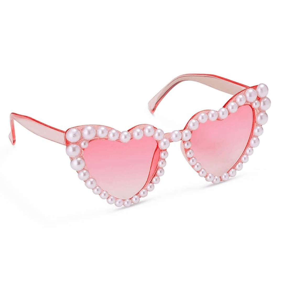 Sonnenbrille Herzform mit Perlen