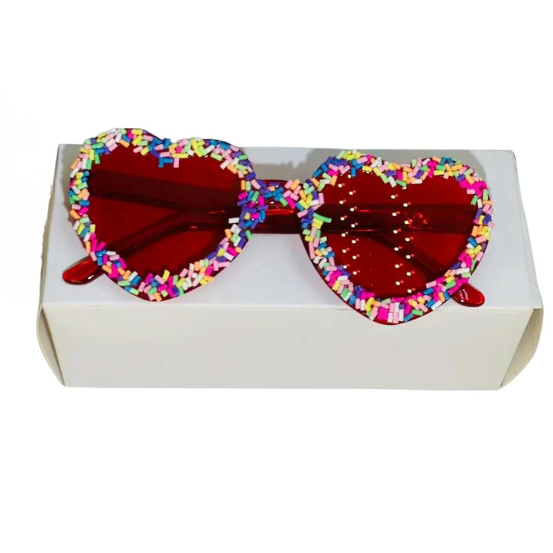 Sonnenbrille Herz Streusel