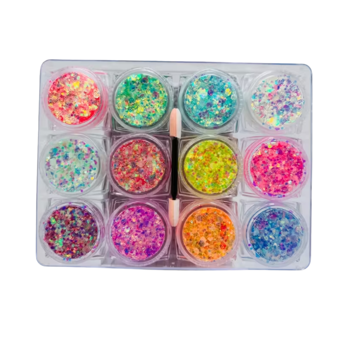 UV Glow Glitzer Gel