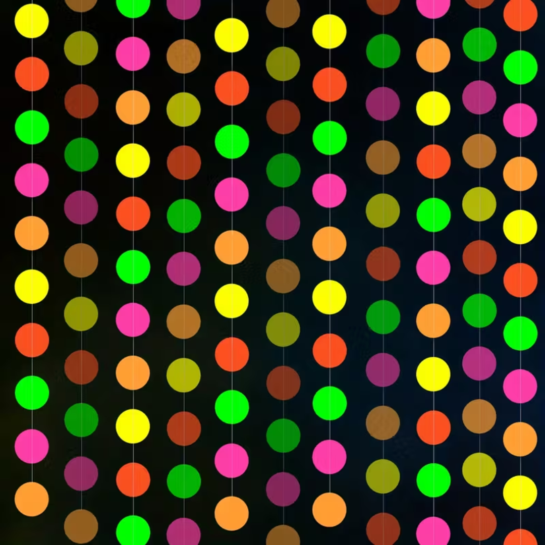 UV Neon Girlande Punkte