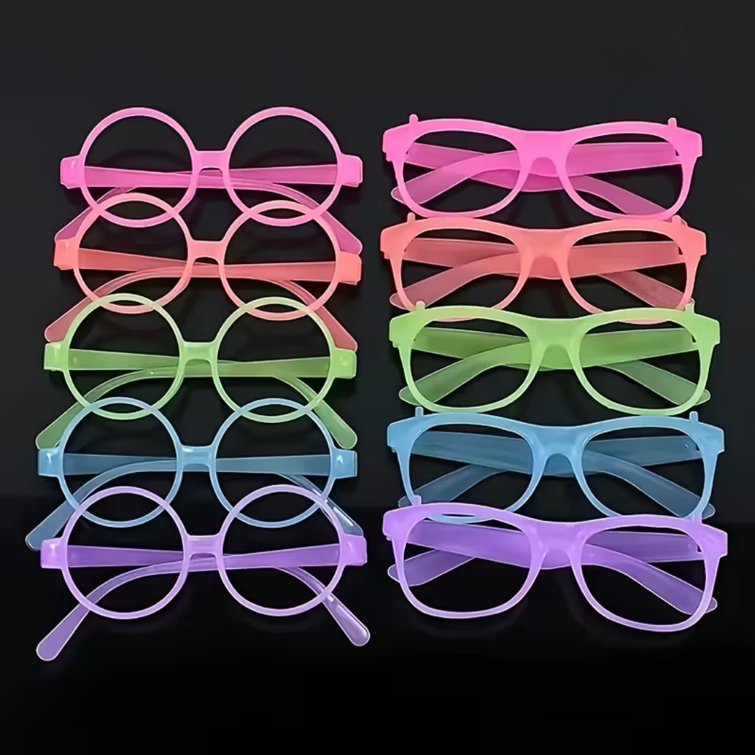 UV Neon Partybrillen Set