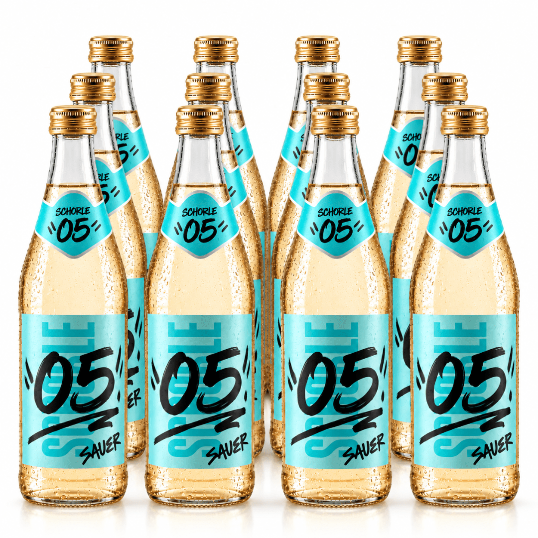 05 Schorle Sauer – 12 Flaschen Weinschorle Weiß 0,5 l - TwentyFourParty