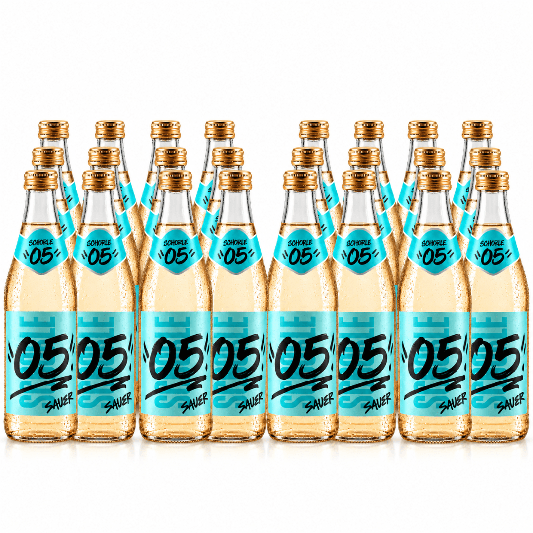05 Schorle Sauer – 24 Flaschen Weinschorle Weiß 0,5 l - TwentyFourParty