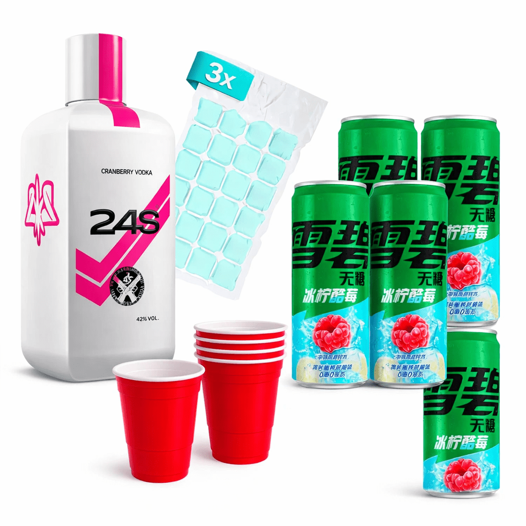 24S Vodka Lean Vibe Set 0,7L 40% + Sprite Raspberry - TwentyFourParty