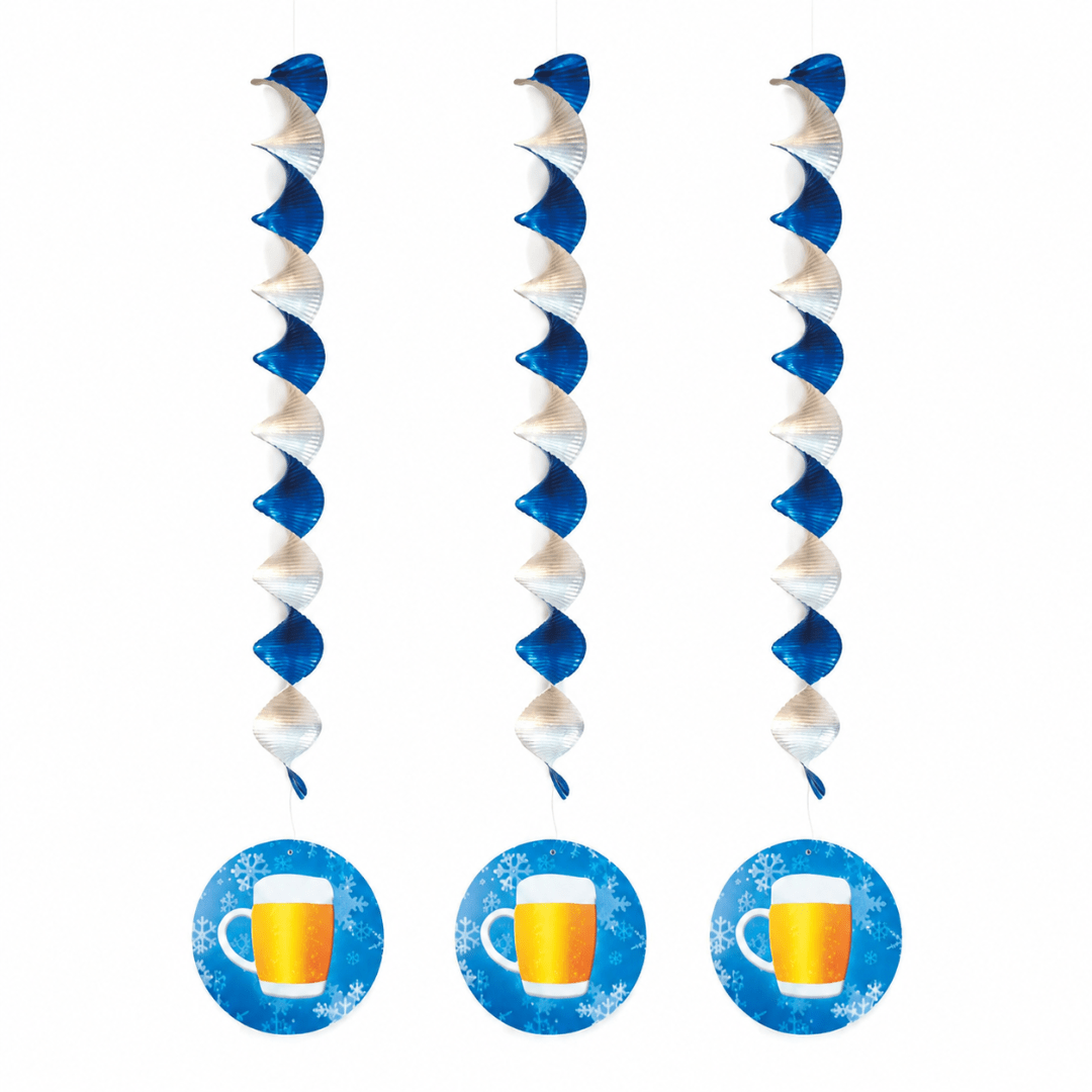 3 Spiralhänger Bier 81 cm - TwentyFourParty
