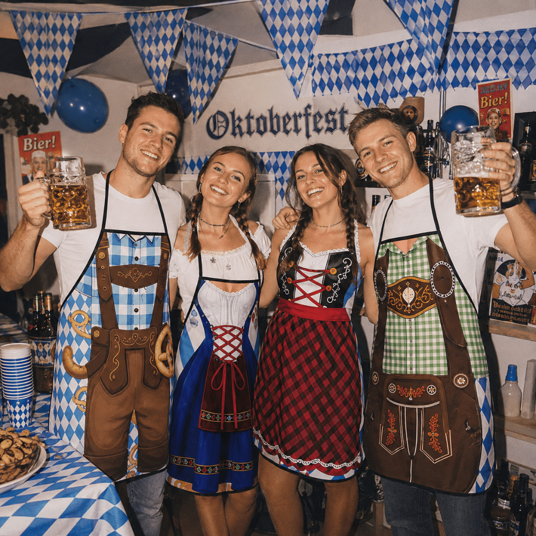 4er Oktoberfest Schürzen – Dirndl & Lederhose - TwentyFourParty