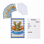 8 Einladungskarten Bierfest – Oktoberfest Party
