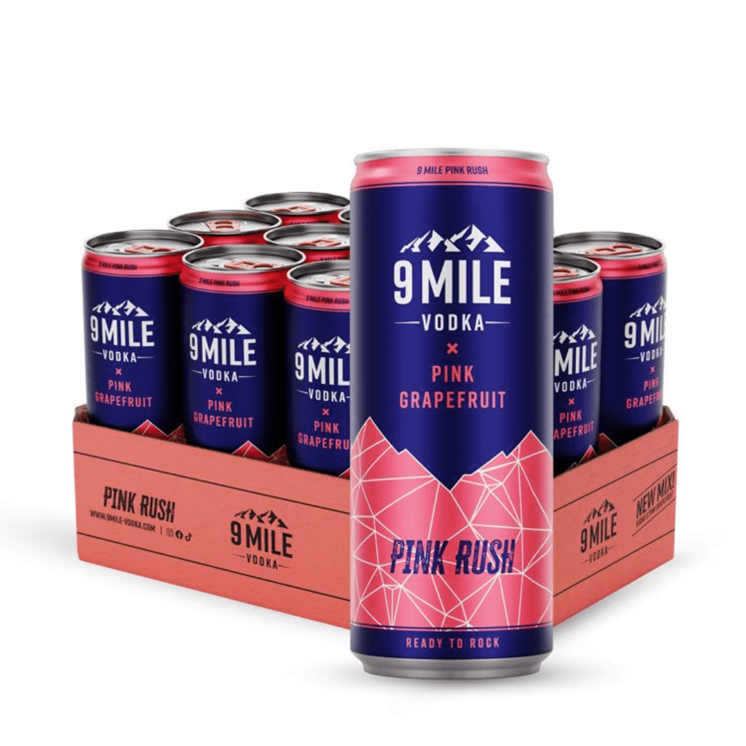9 MILE Vodka Pink Rush Dose 0,33L - TwentyFourParty