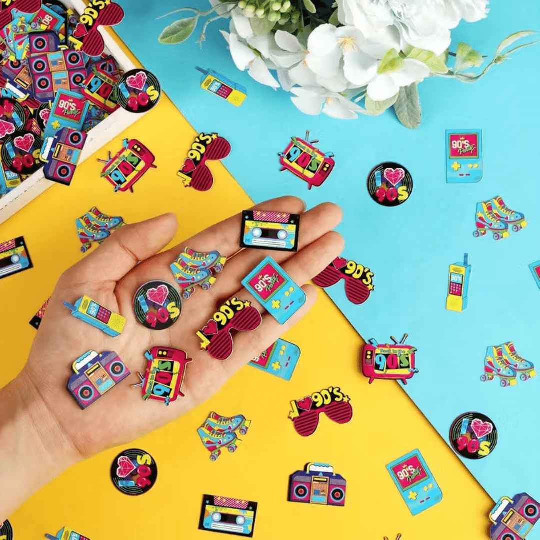 90er Jahre Retro Tischkonfetti - TwentyFourParty