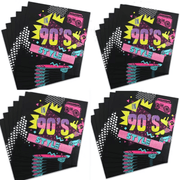 90er Retro Servietten Schwarz - TwentyFourParty